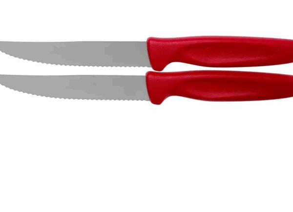 Wüsthof Create Collection Ensemble de couteaux à pizza/steak 2 pièces, Rouge