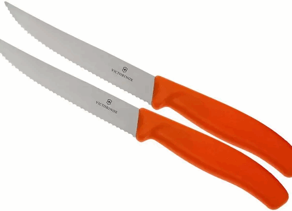 Victorinox Swissclassic couteau à pizza/steak orange, lot de 2, 6.7936.12 L9B