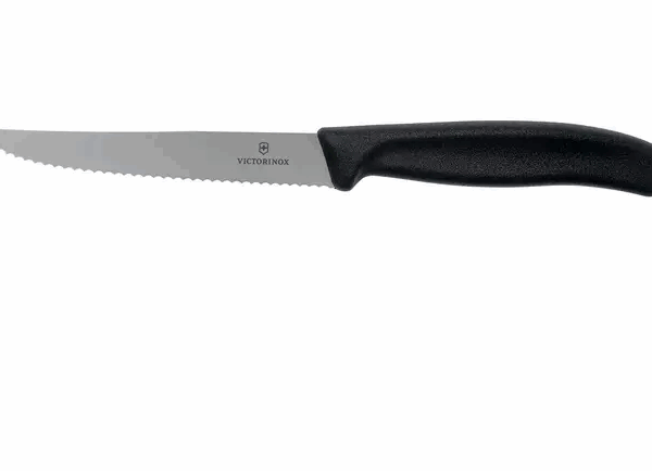 Victorinox SwissClassic 6.7233.20, couteau à steak dentelé, noir