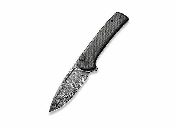 Civivi Conspirator C21006-DS1 Black Micarta, couteau de poche Damas