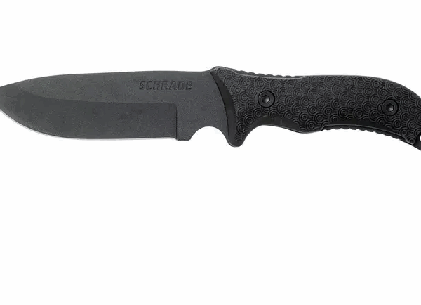 Schrade Frontier 5" Fixed Blade SCHF36, 1095 Carbon Steel, couteau fixe avec fusil à aiguiser et pierre à feu