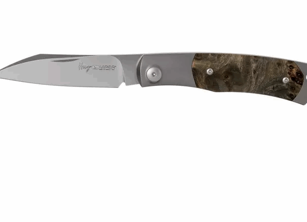 Viper Hug 2 V5994IW Poplar Burl Knivesandtools Couteau de poche exclusif, design Sacha Thiel