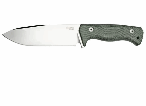 Couteau fixe Lionsteel T6 Satin, Black Canvas Micarta T6-CVB