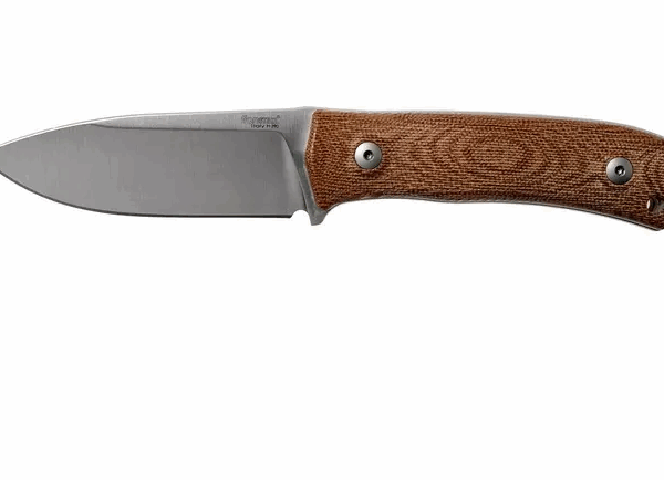 LionSteel M4-CVN M390, micarta en toile naturelle
