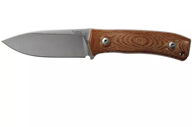 LionSteel M4-CVN M390, micarta en toile naturelle