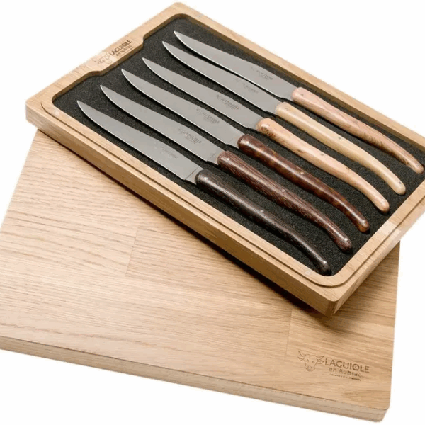 Laguiole en Aubrac Quotidien set de 6 couteaux à steak bois de France