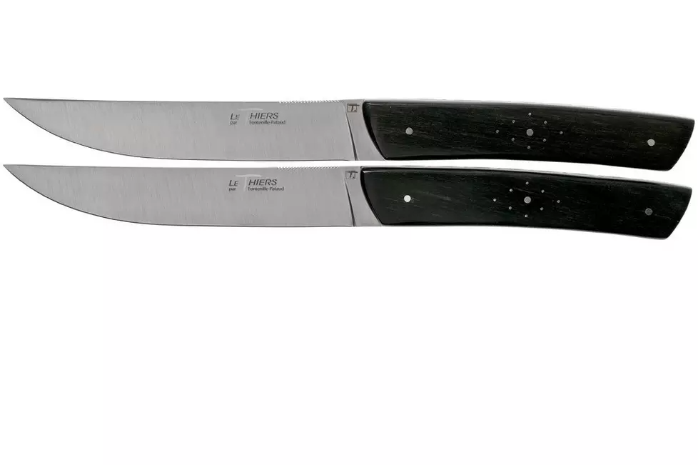 Fontenille Pataud Le Thiers set de 2 couteaux à steak bois d'ébène, TR2TE