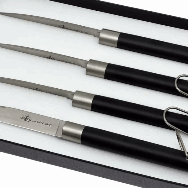 Forge de Laguiole, T4BRASSPC Coffret de couteaux à steak Café Bras
