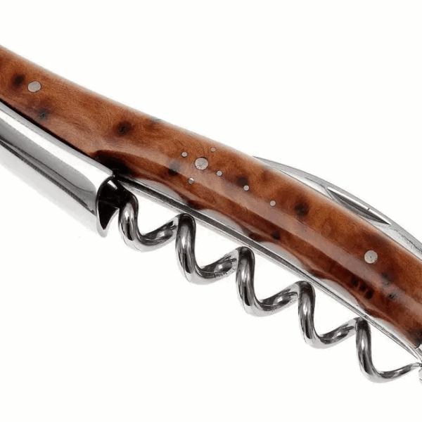 Forge de Laguiole SOM1THBRI, couteau sommelier poli, bois de thuya