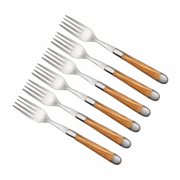 Forge de Laguiole FE62MINOL set de 6 fourchettes de table, mat, olivier