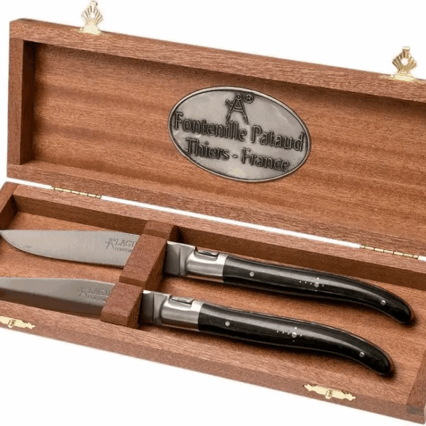 Fontenille Pataud ensemble de couteaux à steak 2 pièces, bois d'ébène