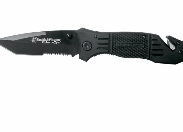 Smith & Wesson Extreme Ops SWFR2S noir, couteau de sauvetage