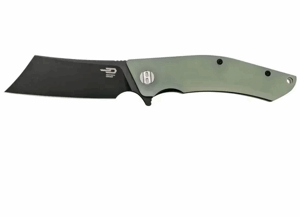 Bestech Cubis BG42E Stonewashed & Satin, Jade G10, couteau de poche