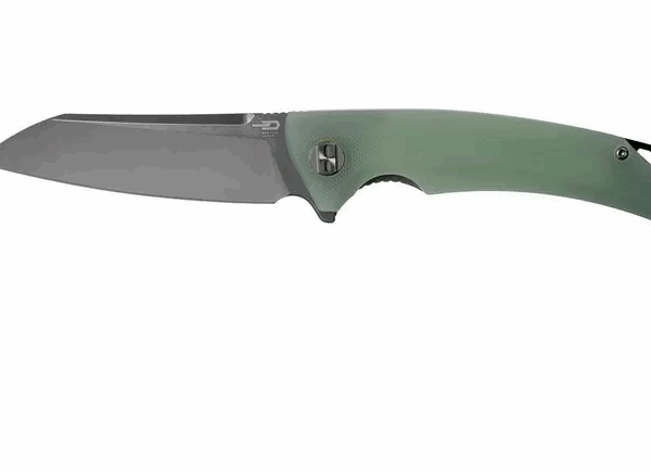 Bestech Texel BG21B-2 Transparant – Couteau de poche gris, design APurvis