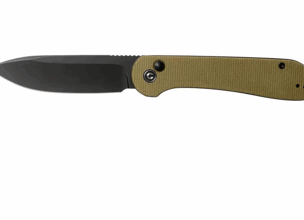 Civivi Elementum Button Lock C2103B Black, Olive Micarta couteau de poche