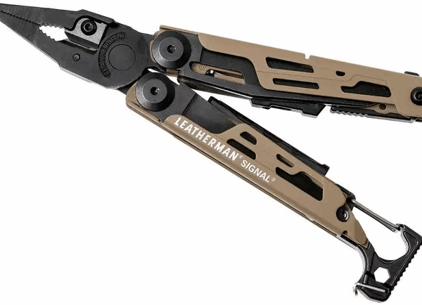 Outil multifonction de survie Leatherman Signal Coyote, pochette en nylon