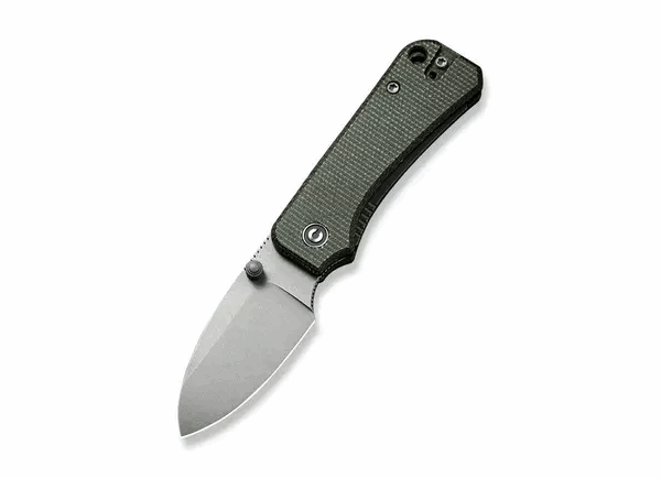 Civivi Baby Banter C19068SB-1 Green Micarta, Grey Stonewashed couteau de poche, design Ben Petersen