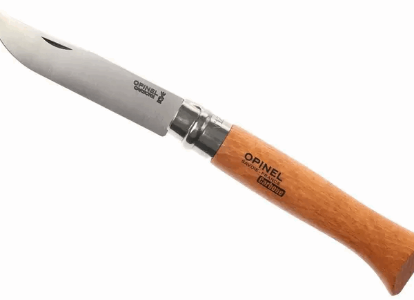 Couteau de poche Opinel n°12, acier carbone, longueur lame 12 cm