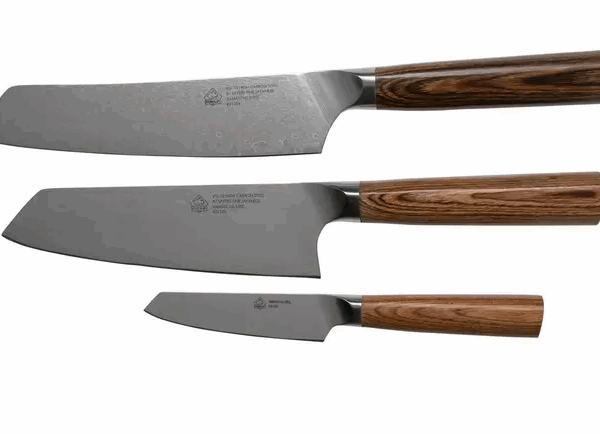 PUMA IP Chef, Santoku, Couteau d'office, 821209, ensemble de 3 couteaux