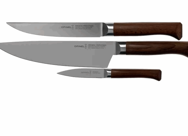 Opinel Les Forgés 1890 three-piece knife set, 002292