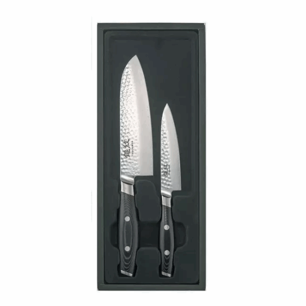 Yaxell Tsuchimon 36750, coffret cadeau 2 pièces santoku et couteau utilitaire