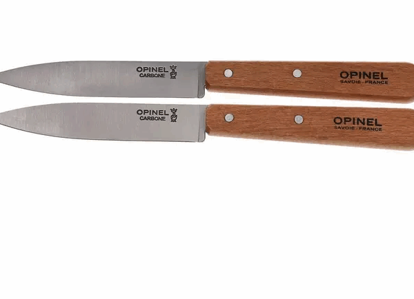 Couteaux d'office Opinel, lot de 2 N°102, acier carbone