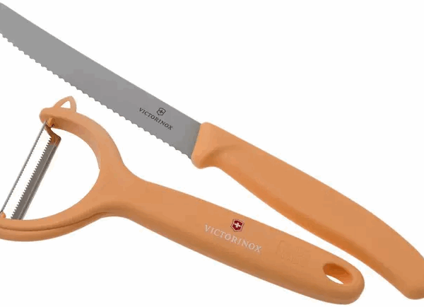 Victorinox SwissClassic 6.7116.23L92 Set de 2 couteaux à légumes, orange