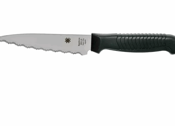 Couteau d'office Spyderco K05SBK dentelé, 11,4 cm