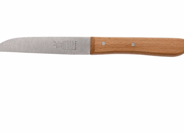 Robert Herder couteau à éplucher droit classique, hêtre rouge, 9,2 cm