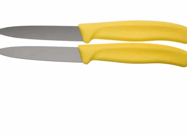 Couteaux à légumes Victorinox SwissClassic jaune 8 cm, lot de 2, VT6-7606-L118B