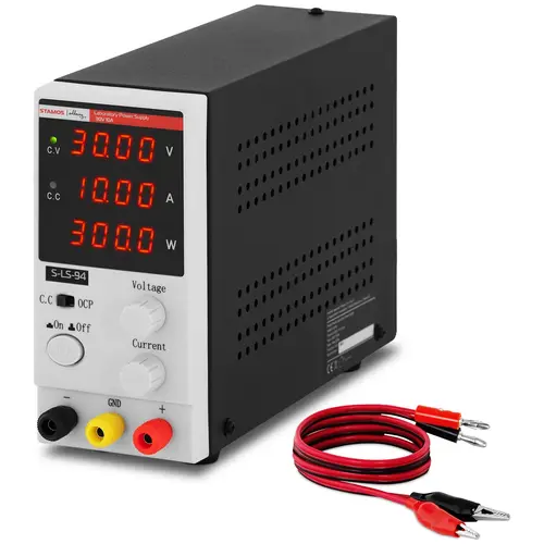 Alimentation de laboratoire - 0 - 30 V - 0 - 10 A CC - 300 W - Écran LED à 4 chiffres