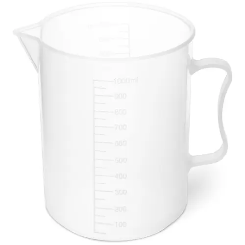 Bécher gradué - 10 unités - Avec bec verseur et poignée - 1 000 ml