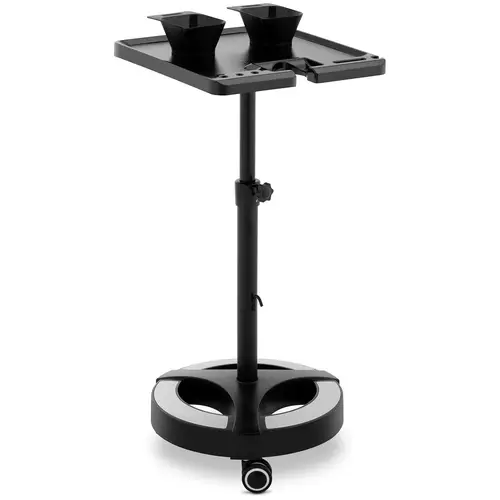 Charriot pour salon de coiffure - 10 kg - 635 à 1 020 mm - Plateau de 400 x 400 mm