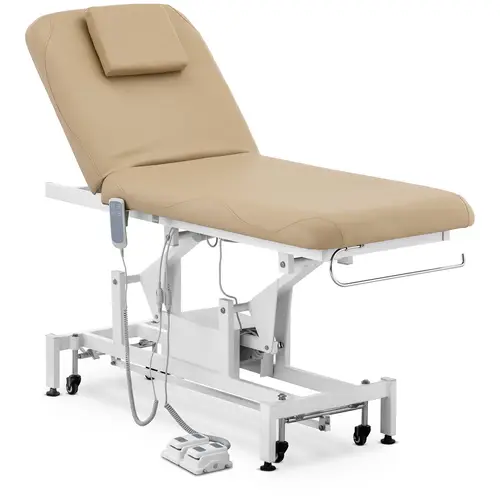 Table de massage électrique - 2 moteurs - 150 kg - Beige foncé