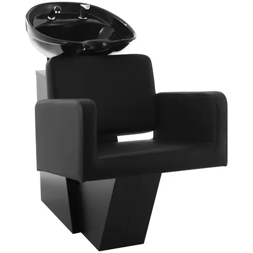 Physa Bac à shampoing avec fauteuil - 600 x 505 mm - Noir