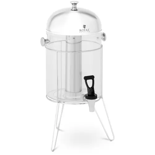 Distributeur de boissons - 8 l - Avec dispositif de refroidissement - Support en Acier inoxydable
