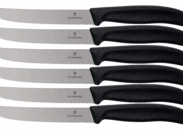 Victorinox SwissClassic 6.7833.6, ensemble de 6 couteaux à tomates, noir