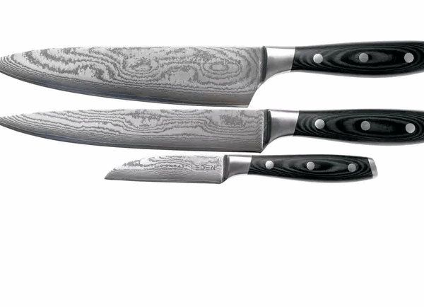 Eden Classic Damast 2030-S01, ensemble de 3 couteaux