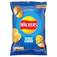 WALKERS CHEESE & ONION 32.5g Bags (32 PACK)