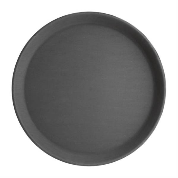 Plateau antidérapant en plastique Olympia Kristallon rond noir 406mm