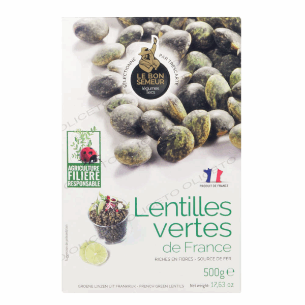 Lentilles Vertes de France 500 g de lentilles vertes de France - Le Bon Semeur