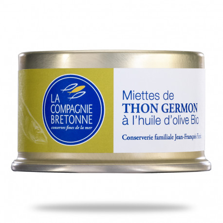 MIETTES DE THON BLANC GERMON À L'HUILE D'OLIVE BIO