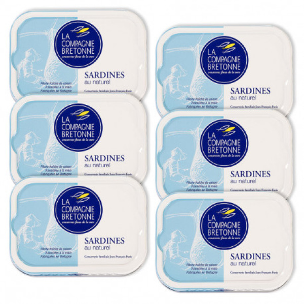 SARDINES AU NATUREL - LOT DE 6