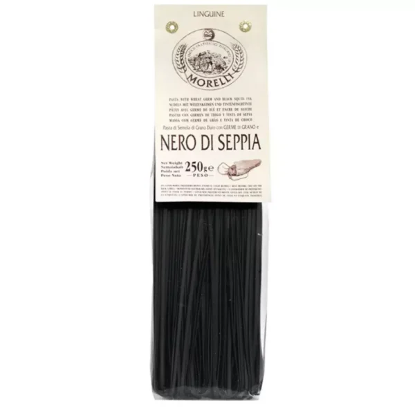 Linguine with Cuttlefish Ink with Wheat Germ 250 gr