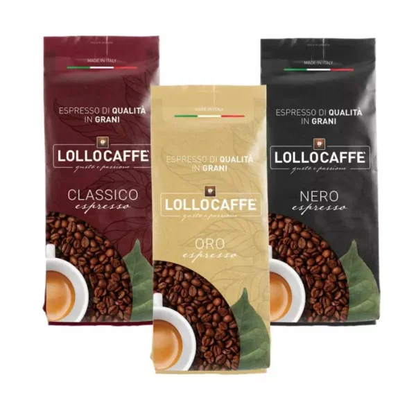Lollo Coffee Beans tasting kit: Black, Classic and Gold 1 kg x 3