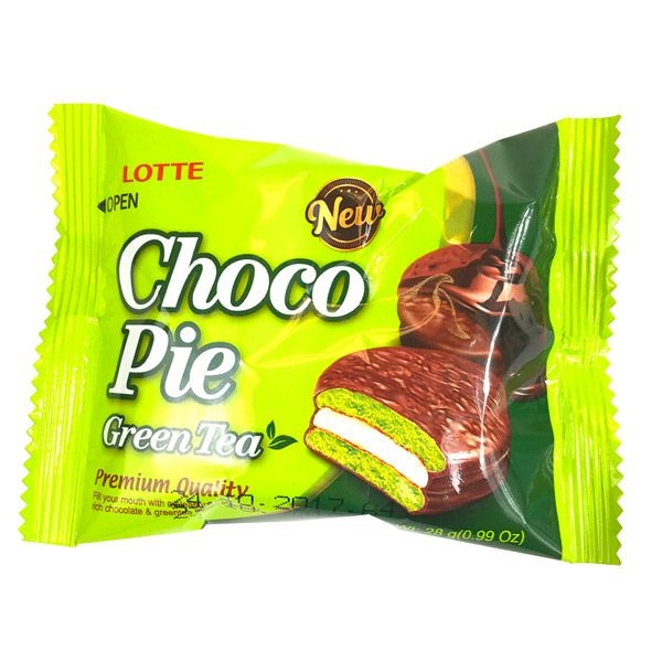 Lotte Choco Pie Green Tea Flavor