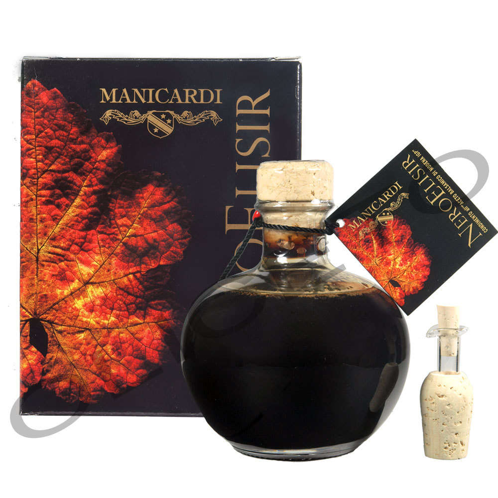 Assaisonnement Elixir Noir avec Aceto Balsamico di Modena IGP 250 ml - Acetaia Manicardi