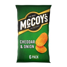 McCoys Crinkle Cut Crisps Cheddar & Onion 25g 20 x 6 Pack