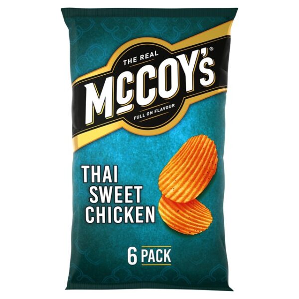 McCoys Crinkle Cut Crisps Thai Sweet Chicken 25g 20 x 6 Pack