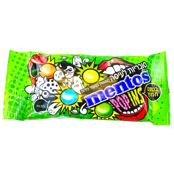 Mentos Popins Sour Fruit Flavor
